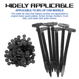 100Pcs/Set Nylon Universal Cable Tie Buckle Self-locking Cable Tie Buckle Installation-free Cable Tie Adjustable Strap Clamp