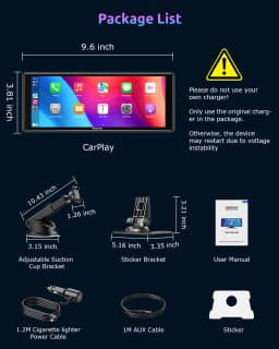 ESSGOO 10.26" portable universal For RVs Trucks SUVs car stereo Radio Tourscreen GPS WIFI carplay Android auto BT MIrror link FM