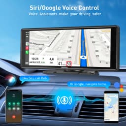 ESSGOO 10.26" portable universal For RVs Trucks SUVs car stereo Radio Tourscreen GPS WIFI carplay Android auto BT MIrror link FM