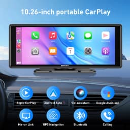 ESSGOO 10.26" portable universal For RVs Trucks SUVs car stereo Radio Tourscreen GPS WIFI carplay Android auto BT MIrror link FM
