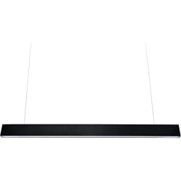 36W LED Pendant Light 120CM Modern Linear Ceiling Light Fixture 4000K Natural White Hanging Lamp for Dining Room & Office, Black