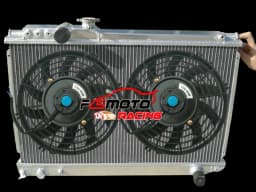 Aluminum radiator+FAN for 86-92 Toyota Supra 3.0 Turbo MA70 MK3 Soarer MZ20 7MG