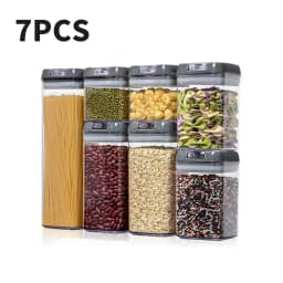 【Breeins】7Pcs Airtight Food Storage Containers with Clasp Lids