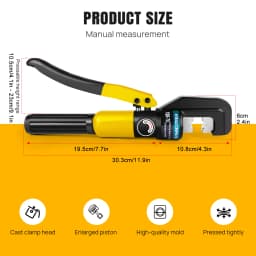9 Sets 4-70mm² Hydraulic Pliers Pressure Crimping Tools DIY Cable Terminal Wiring Pliers Cordless Crimping Pliers with Gloves