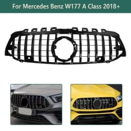 For Mercedes Benz A Class W177 A200 A220 2018 2019 2020 2021 2022 Car Front Bumper GT Mesh Grille Racing Grills Auto Accessories