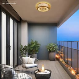 Handwoven Bamboo Rattan Ceiling Light Fixture, Modern Woven Flush Mount Pendant for Living Room Bedroom Kitchen, 3x E27