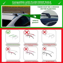 2X Roof Bars for Buick Envision 2020 Onwards Lockable Roof Rack Cross Bars Grey