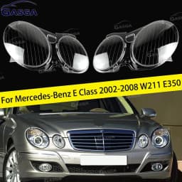For Benz W211 E240 E200 E350 E280 E300 2002-2008 Car Headlight Glass Car Headlight Lens Glass Cover Lamp Shell Pair