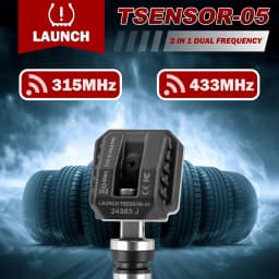 LAUNCH X431 TSENSOR-05S RF TPMS Sensor (Overseas Configuration with Adjustable Angle Sandblasted Silver Aluminum)