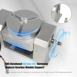 【EU Stock】CNC Router Machine A Rotary Indexer Table 4th & 5th Rotational Axis & 2-Phase Stepper Motor, Harmonic Gearbox