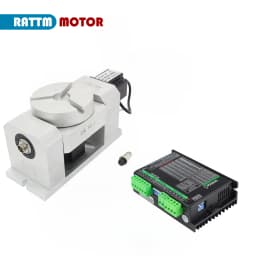 【EU Stock】CNC Router Machine A Rotary Indexer Table 4th & 5th Rotational Axis & 2-Phase Stepper Motor, Harmonic Gearbox