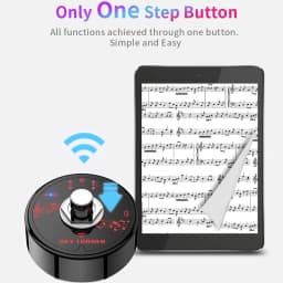 Magic 15M Bluetooth Up&Down Page Turner Pedal Rechargeable Wireless Foot Switch for Music Sheet With Type- Cable