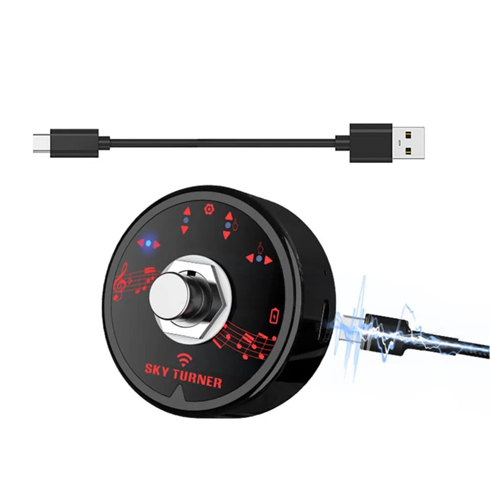 Magic 15M Bluetooth Up&Down Page Turner Pedal Rechargeable Wireless Foot Switch for Music Sheet With Type- Cable