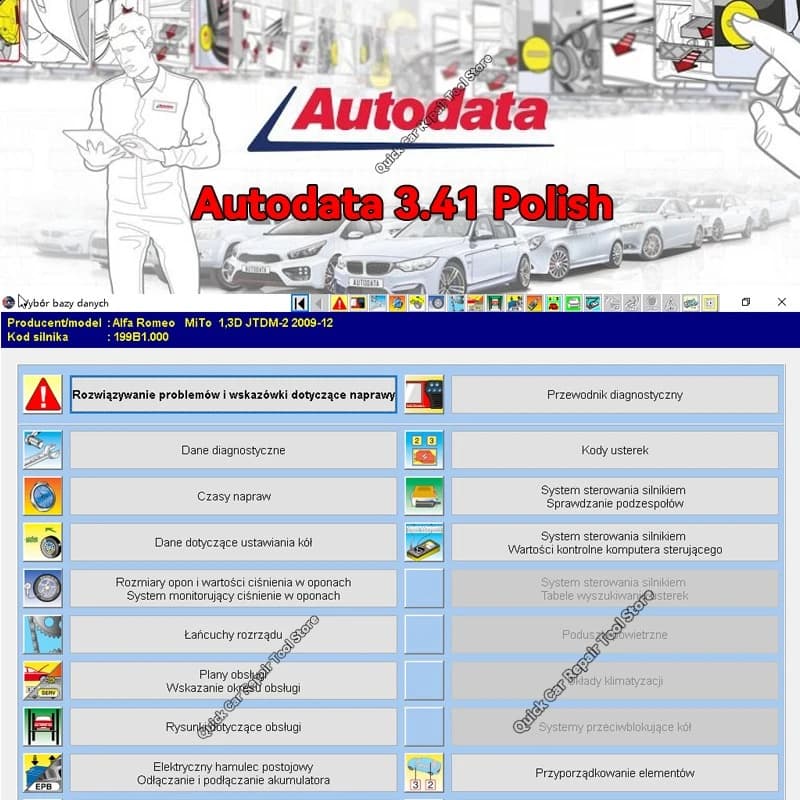 Autodata 3.41 Polish Auto Car Repair diagnosis Software wiring diagrams data Autodata Update To 2012 year