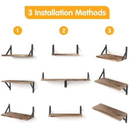 Wooden Wall-mounted Shelf 4-Tier Display Shelves Small Item Display Rack Save Space Storage Rack For Living Room Bathroom
