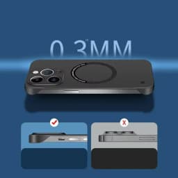 Ultra Thin Hard PC Magnetic Frameless Case For Magsafe iPhone 16 15 14 Pro Max 11 12 13 16 Pro Max Matte Color Solid Phone Cover
