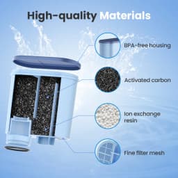 Reimol 6PCS Coffee Machine Water Filter, Replacement for Philips AquaClean CA6903/10 CA6903/22, Compatible Water Filter Cartridg