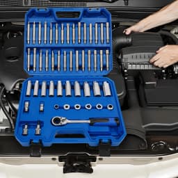 50-PC Shock Absorber Removal Tool Set Chrome Vanadium Steel Construction Cold Forged & Heat Treated for Maximum Durability Blue