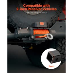 SucceBuy 3600/15000LBS Trailer Hitch Winch Mount with 50.8mm Receiver Powder Coated Steel Truck Winch Mount for ATV UTV Pickup