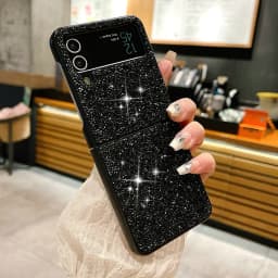 Luxury Sparkling Diamond Rhinestones Phone Case For Samsung Galaxy Z Flip 6 5 4 3 5G Ultra Thin Shockproof Protection Soft Cover