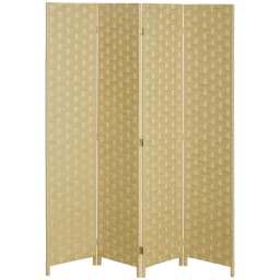 HOMCOM 4 Panel Folding Room Dividers for Wall, Privacy Screen Panels