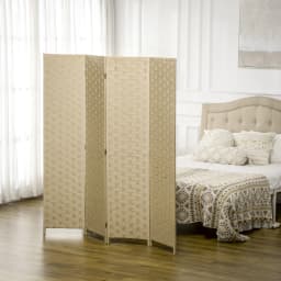 HOMCOM 4 Panel Folding Room Dividers for Wall, Privacy Screen Panels