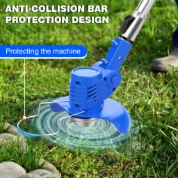 21V Cordless Weed Wacker,Battery Powered Weed Wacker 3 in 1 Rechargeable Weed Wacker Electric for Lawn Garden Yard,Blue