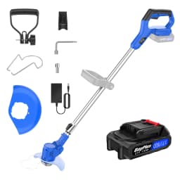 21V Cordless Weed Wacker,Battery Powered Weed Wacker 3 in 1 Rechargeable Weed Wacker Electric for Lawn Garden Yard,Blue