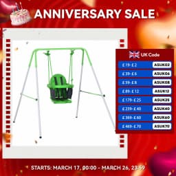 Outsunny Nursery Swing with Safety Seat Belt, Support Back for Indoor Outdoor