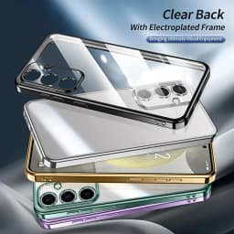 S 24 23 22 21 Luxury Plating Transparent Case For Samsung Galaxy S24 S23 S22 S21 Ultra Plus Fe 5G 2024 Clear Silicone Back Cover
