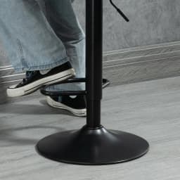HOMCOM Set Of 2 Microfibre Retro Tub Bar Stools Metal Frame Footrest Seat Brown