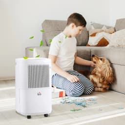 HOMCOM 10L/Day 2.2L WiFi Smart Dehumidifier, Portable Quiet Air Dehumidifier