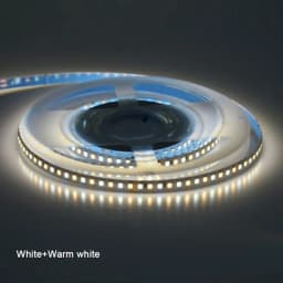 DC12V/24V SMD 2835 CCT Dual White Dimmable LED Strip Light WW CW Color Temperature Adjustable Flexible LED Tape Ribbon 5m