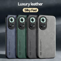 Reno11F 5G Case Built in Metal Plate Magnetic Car Holder Leather Phone Cases For OPPO Reno11 F Reno 11F 11 F 5G Back Soft Cover