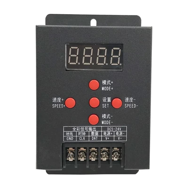 T-500 Full Color LED RGB Controller WS2811 WS2801 LPD6803 2812b Mini Intelligent Magic Dream Color RGB LED Strip Tape