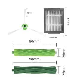 Roller Brush Filter Side Brush for iRobot Roomba i7 i7+ / i7 Plus E5 E6 E7 Vacuum Cleaner Robot Parts Dust Bags