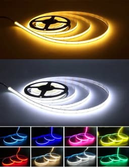 DC12V RGB COB LED Strip 756LEDs/m High Density Flexible FOB COB Linear Led Lights Tape for Indoor Decoration Lighting