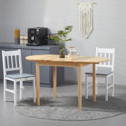 HOMCOM Foldable Dining Table, Solid Wood Drop Leaf Table, Natural