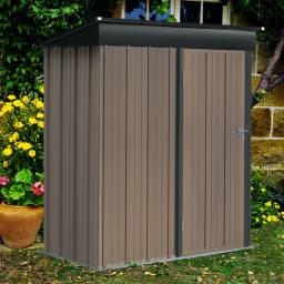 【Breeins】Metal Garden Storage Tool Shed with Lockable Door