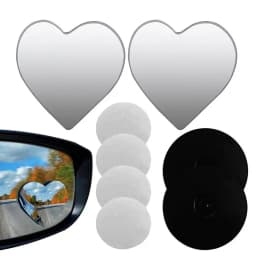 Heart Blindspots Mirror 2X Small Rear View Mirror Heart Shaped Side By Side Accessories Car Safety Supplies Detection System