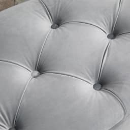 HOMCOM Semi-Circle Storage Ottoman Bench Tufted Upholstered Accent Footrest