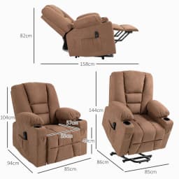 HOMCOM Riser and Recliner Chair w/ Remote, Lift Chair for Elderly