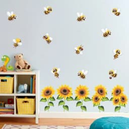 Honey Bee Window Clings Cute Honey Bee Window Clings Home Decoration Accessories Cartoon Home Wall Art For Offices Fridge