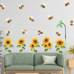 Honey Bee Window Clings Cute Honey Bee Window Clings Home Decoration Accessories Cartoon Home Wall Art For Offices Fridge