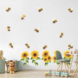 Honey Bee Window Clings Cute Honey Bee Window Clings Home Decoration Accessories Cartoon Home Wall Art For Offices Fridge