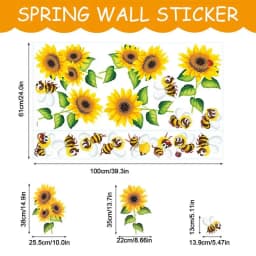 Honey Bee Window Clings Cute Honey Bee Window Clings Home Decoration Accessories Cartoon Home Wall Art For Offices Fridge
