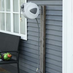 DURHAND Retractable Air Hose Reel Auto Self-Winding Wall Mounted 1/4" 10m+90cm