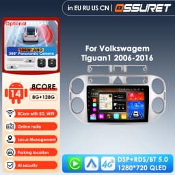 9'' AI Intelligent System Car Radio for VW Volkswagen Tiguan 1 NF GPS Wireless CarPlay Android Auto 4G 2 Din 2din Autoradio WIFI