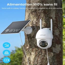 ieGeek 4G 2K HD LTE Wireless Outdoor Solar Surveillance Camera, SIM Card without WiFi, Night Vision, AI Analysis System/Cloud