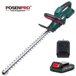 20V Cordless Hedge Trimmer Pruning Shear Garden Tool Set 2.0Ah Battery Cutting Length 520MM Tooth Spacing 15MM POSENPRO